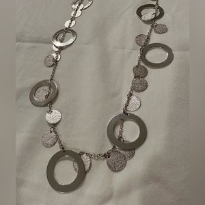 Long silver necklace from Dress Barn